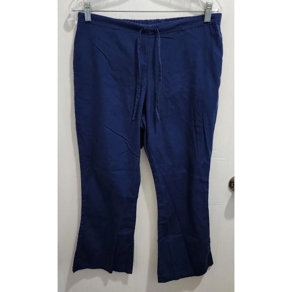 x2 Cherokee Workwear Pull On Scrub Pants Style‎ 4101P Solid Navy Blue Size Small